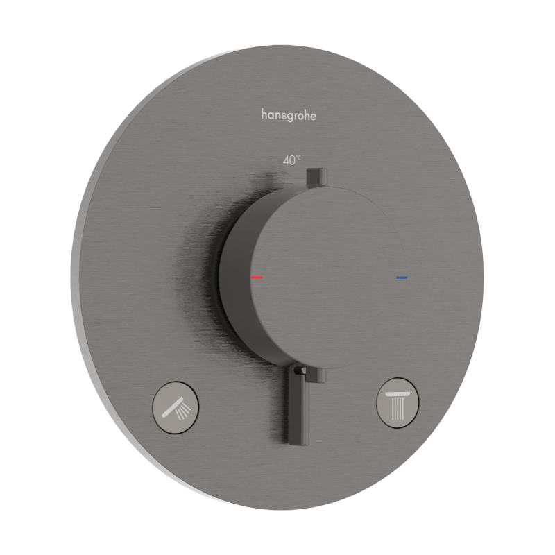 Термостат скрытого монтажа hansgrohe Ecostat Comfort S 2 function, 33715340 черный матовый хром