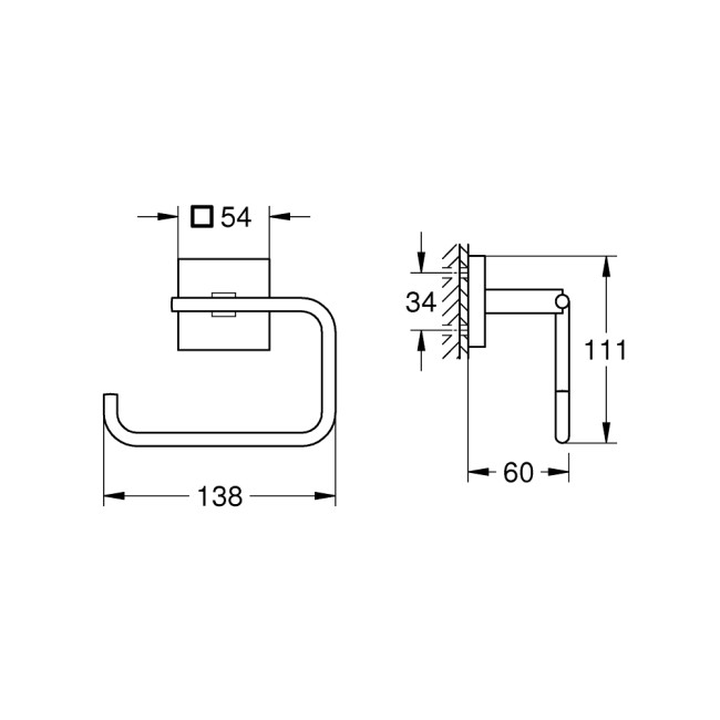 Grohe QuickFix 
Start Cube Держатель для туалетной бумаги (409782430)