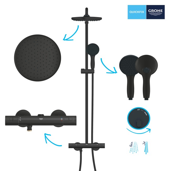 Grohe Vitalio Start 250 Душова система з термостатом для настінного монтажу (266772431)