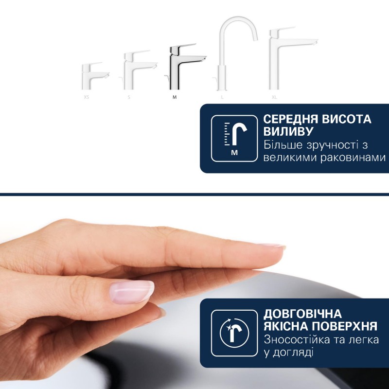 Grohe Dice Однорычажный смеситель для раковины M-размера. (1018330000)