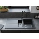 Мийка для кухні hansgrohe S52 S520-F480 43357290 з сушилкою зліва, сірий камінь