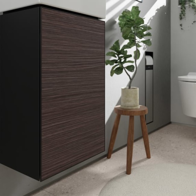 Тумба Xevolos E 340/245, дверная петля справа, 54171730 Slate Matt Grey / Dark Oak