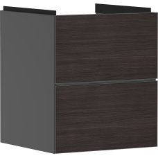 Тумба Xevolos E 580/475, с двумя выдвижными ящиками, 54177730 Slate Matt Grey / Dark Oak
