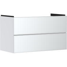 Тумба Xevolos E 980/475, з двома висувними ящиками, 54181320 Matt Whitе / Metallic White