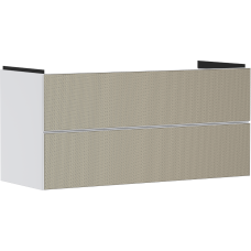 Тумба Xevolos E 1180/475, з двома висувними ящиками, 54184390 Matt Whitе / Patterned Bronze