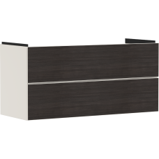 Тумба Xevolos E 1180/475, з двома висувними ящиками, 54185730 Sand Matt Beige / Dark Oak