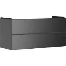 Тумба Xevolos E 1180/475, з двома висувними ящиками, 54186770 Slate Matt Grey / Metallic Slate Grey