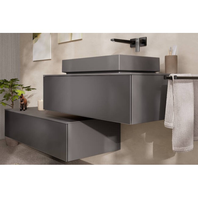 Консоль 1370/550 Xevolos E з вирізом зліва для встановлення накладної раковини, 54205760 Slate Matt Grey