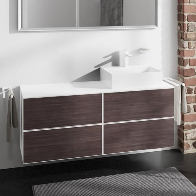 Консоль 1370/550 Xevolos E з вирізом справа для встановлення накладної раковини, 54206700 Matt White