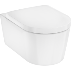 Унитаз подвесной hansgrohe EluPura S AquaFall Flush 60292450 с сиденьем и крышкой