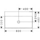 Накладна раковина 800/480 Xelu Q без отвору під змішувач, без переливу, 61023450 з покриттям SmartClean