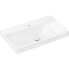 Накладна раковина 800/480 Xelu Q з поличкою праворуч, з отвором під змішувач, без переливу, 61027450 з покриттям SmartClean