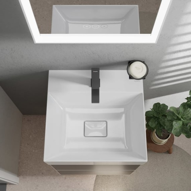 Умывальник 500/480 Xevolos E с отверстием под смеситель, без перелива, 61088450 SmartClean