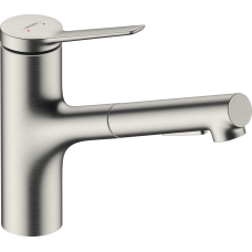 Змішувач hansgrohe Zesis M33 з витяжним душем для кухонної мийки, під сталь 74800800
