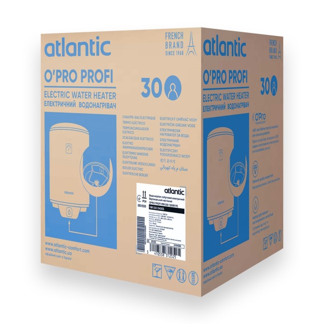 Водонагреватель бытовой электрический Atlantic Opro Profi VM 030 D400S (1200W)