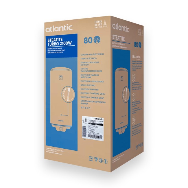 Водонагреватель бытовой электрический Atlantic Steatite Turbo VM 080 D400S-2-BC (2100W)