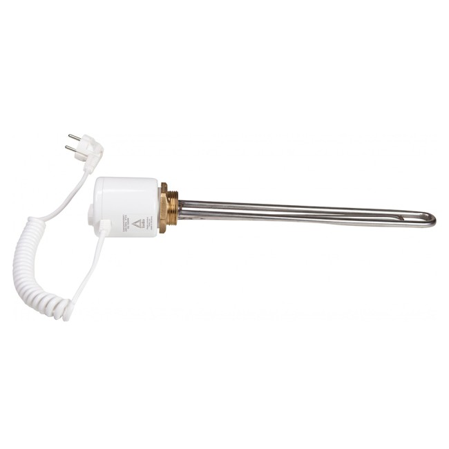 Тэн Tenko RS 2,0 кВт, резьба 1"1/4 ,прямой, с термостатом, нерж.