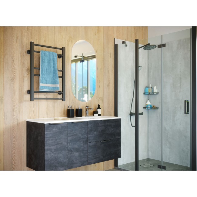 Электрический полотенцесушитель Atlantic Dalia черный 720х500х105мм 100 Вт