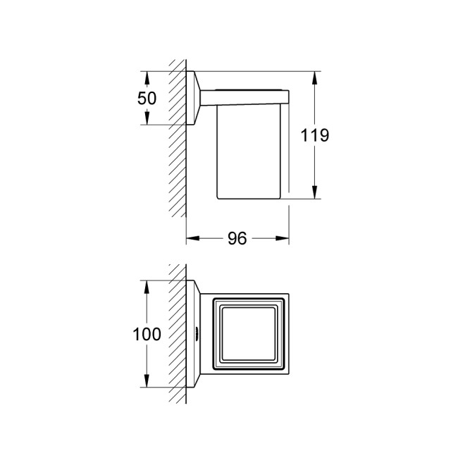 GROHE SPA Allure Brilliant Держатель со стаканом (40493000)