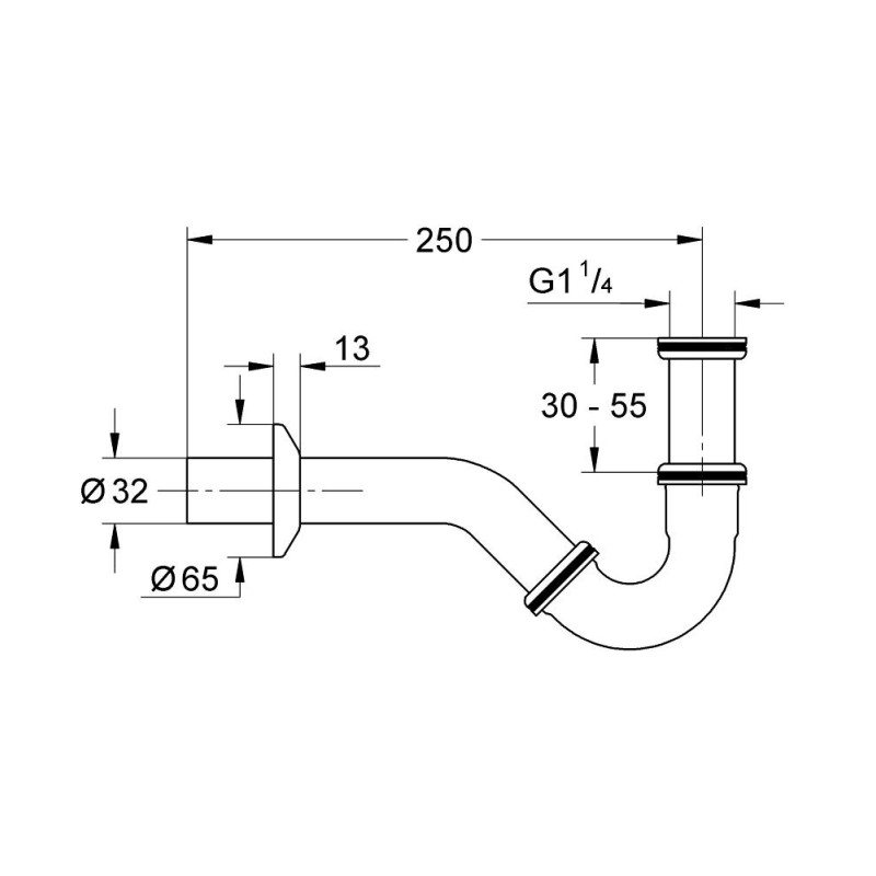 Grohe Сифон для биде 1 1/4" (28946000)