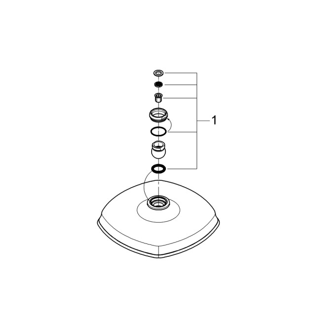 GROHE SPA Grandera 210 Верхній душ із 1 режимом струменю (27974IG0)