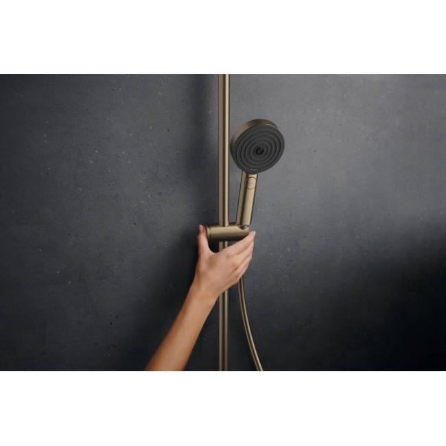 Душевая система hansgrohe Pulsify S Puro Showerpipe 260 1jet с термостатом 24236140 бронза