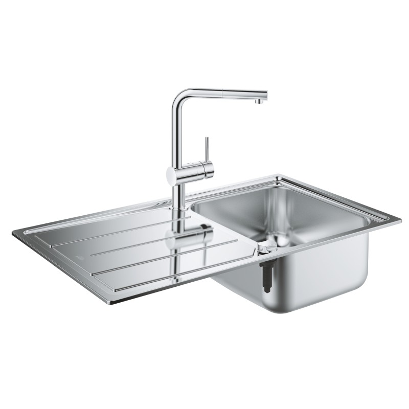 Grohe Комплект Мойка для кухни 860 x 500 мм + Minta Однорычажный смеситель (31573SD0)