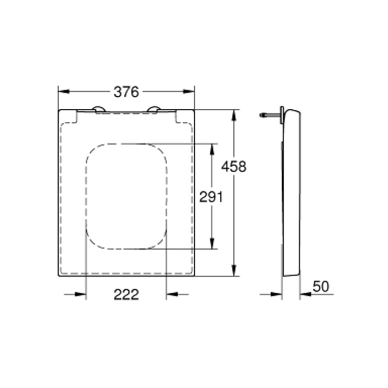 Grohe Сиденье для унитаза Cube Ceramic, быстросъемное с микролифтом, альпин-белый (39488000)