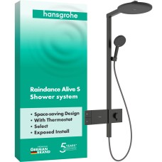 Душова система hansgrohe Raindance Alive S 300 1jet з ShowerSelect Comfort, 24582340 чорний матовий хром