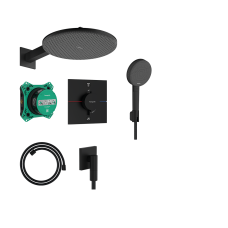 Душова система hansgrohe Raindance Alive S 300 1jet, 24630670 чорний матовий
