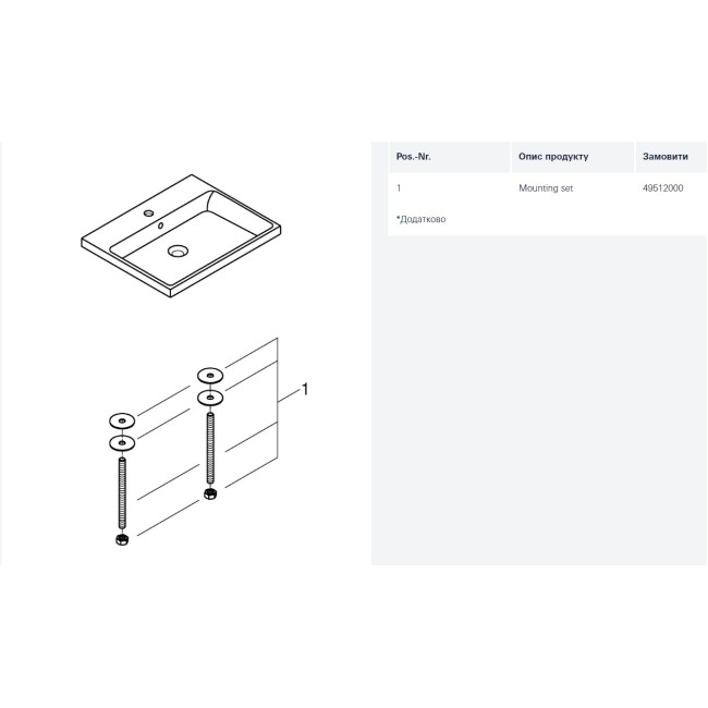 Grohe Cube Ceramic Раковина для столешницы напіввбудована 605х490 мм (3947900H)