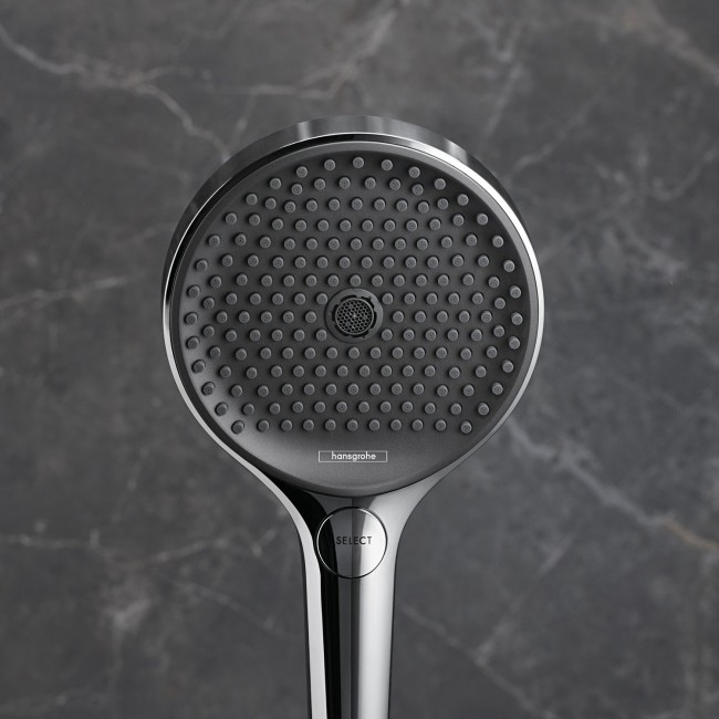 Ручний душ hansgrohe Rainfinity 130 3jet EcoSmart+ 26862340, чорний матовий хром