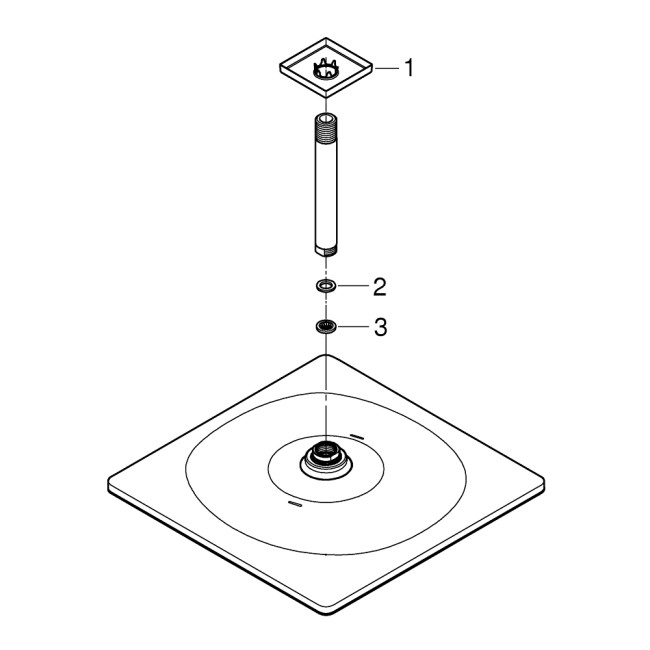 Grohe Rainshower 310 Mono Cube Верхний душ с кронштейном 142 мм, 1 режим струи  (26566000)