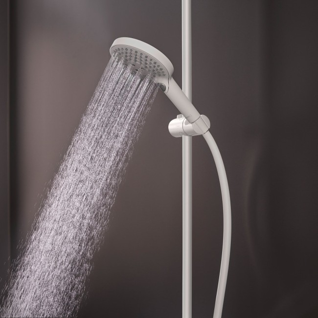 Душова система hansgrohe Raindance S 240 1jet PowderRain EcoSmart з термостатом, 28823700 білий матовий