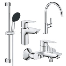 Grohe Набiр змiшувачiв QuickFix Start Edge 4 в 1 для ванни та кухні (UA202501SK)