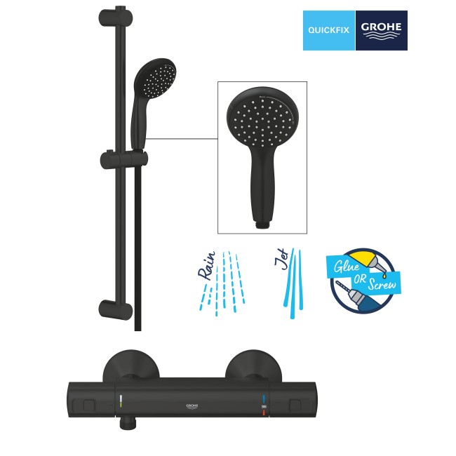 Grohe Precision Start Термостат для душа + Душевой гарнитур Vitalio Start 100 (UA303908T1)