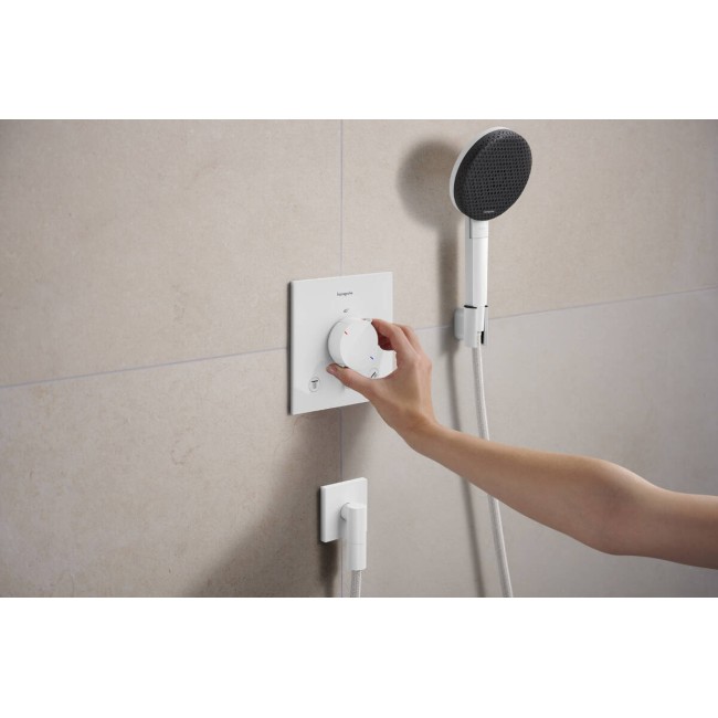 Термостат скрытого монтажа hansgrohe Ecostat Comfort E 2 function, 33711700 белый матовый