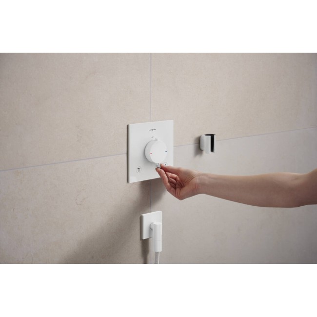 Термостат скрытого монтажа hansgrohe Ecostat Comfort E 2 function, 33711700 белый матовый