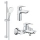 Grohe Комплект смесителей BauLoop New 3 в 1 для ванной (UA123215M1

)