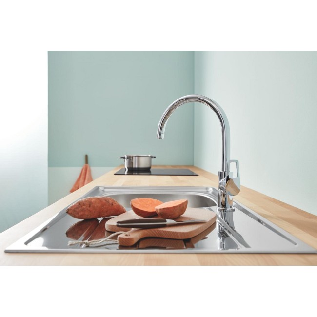 Grohe Комплект смесителей BauLoop New4 в 1 для ванной и кухни (UA123225K3
)