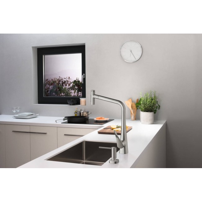 Диспенсер для жидкого мыла hansgrohe A71 40468800 под сталь