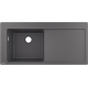 Мийка для кухні hansgrohe S51 S5110-F450 43330290 з сушилкою зправа, сірий камінь