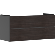 Тумба Xevolos E 1180/475, з двома висувними ящиками, 54186730 Slate Matt Grey / Dark Oak