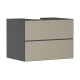 Тумба Xevolos E 780/550, з 2 шухлядами для столешні з вирізом посередині, 54189390 Slate Matt Grey