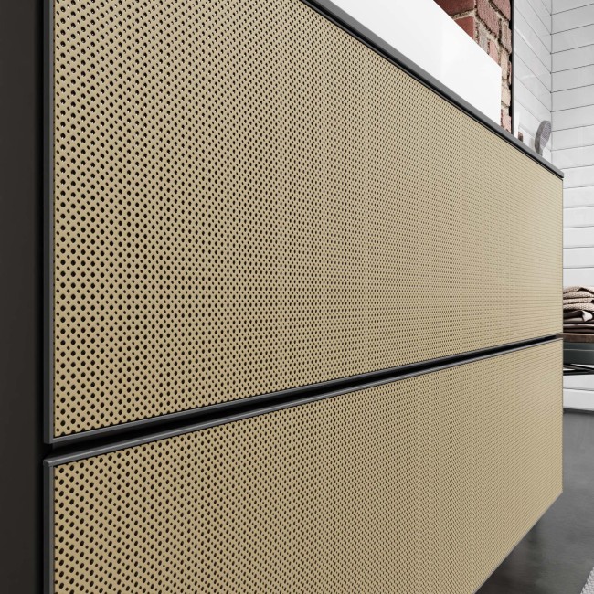 Тумба Xevolos E 780/550, з 2 шухлядами для столешні з вирізом посередині, 54189390 Slate Matt Grey