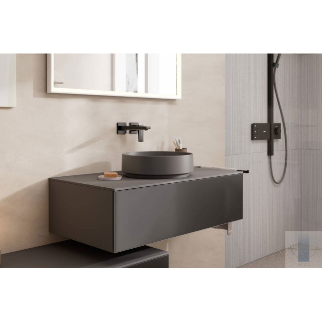 Консоль 1370/550 Xevolos E з вирізом справа для встановлення накладної раковини, 54206760 Slate Matt Grey