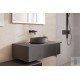 Консоль 1370/550 Xevolos E з вирізом справа для встановлення накладної раковини, 54206760 Slate Matt Grey