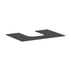 Консоль 780/550 Xevolos E з вирізом посередині для накладної раковини, 54208760 cланцево-сірий матовий