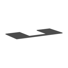 Консоль 1180/550 Xilesa E з вирізом посередині для накладної раковини, 54271760 Slate Matt Grey