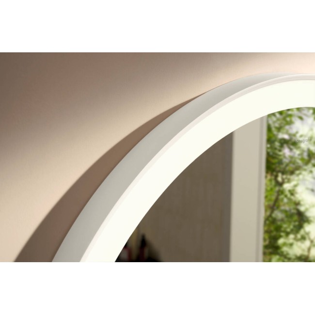 Дзеркало Xarita Lite S 900/900 з круговим LED світильником, білий матовий 54967700